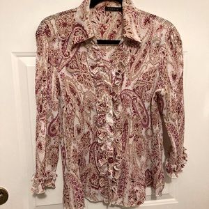 Sioni Accordion Paisley Blouse
